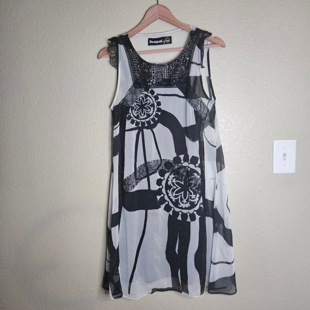 Desigual x Christian Lacroix Black & White Shift Dress